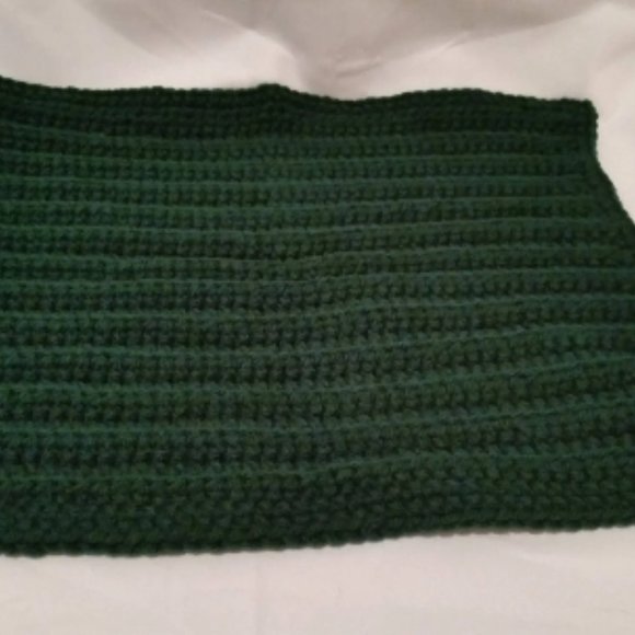 Crochet Hunter Green Three Piece Wash Cloth Set/New - Picture 3 of 5